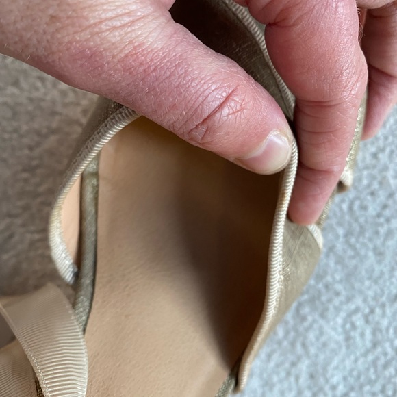 Lovely, platform espadrille wedges. Wrap ankle strap. Back height 5” front 1.75” - Picture 9 of 9